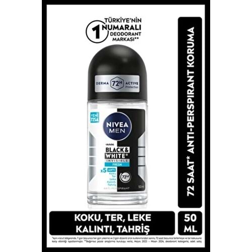 NIVEA MEN BLACK&WHITE FRESH ROLL-ON 50 ML