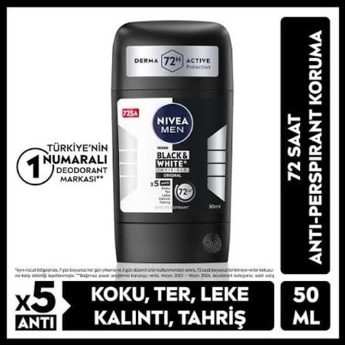 NIVEA MEN BLACK&WHITE ORIGINAL STICK 50 ML