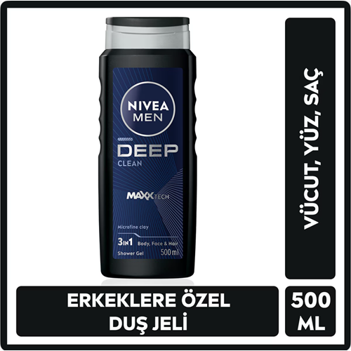 NIVEA MEN DEEP CLEAN DUŞ JELİ 500 ML