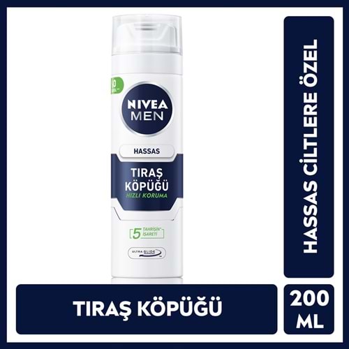 NIVEA MEN HASSAS TIRAŞ KÖPÜĞÜ 200 ML