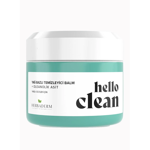 HERBADERM HELLO CLEAN YAĞ BAZLI TEMİZLEYİCİ BALM OLEANOLİK ASİT 100 ML
