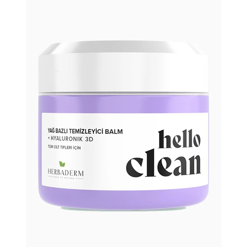 HERBADERM HELLO CLEAN YAĞ BAZLI TEMİZLEYİCİ BALM HYALURONIK 3D 100 ML