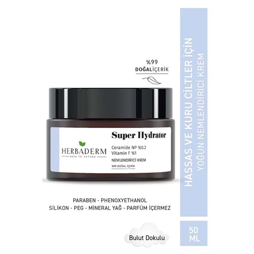 HERBADERM SUPER HYDRATOR YOĞUN NEMLENDİRİCİ KREM 50 ML