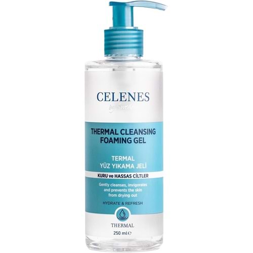 CELENES TERMAL YÜZ YIKAMA JELİ KURU VE HASSAS CİLTLER 250 ML