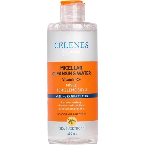 CELENES VİTAMİN C+ MİSEL TEMİZLEME SUYU YAĞLI VE KARMA CİLTLER 250 ML