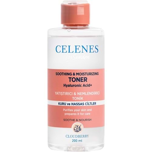 CELENES YATIŞTIRICI & NEMLENDİRİCİ TONİK KURU VE HASSAS CİLTLER 200 ML