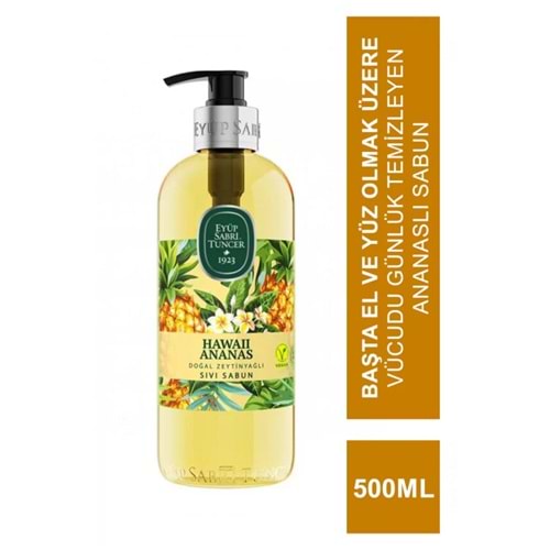 EST HAWAII ANANAS DOĞAL ZEYTİNYAĞLI SIVI SABUN 500 ML