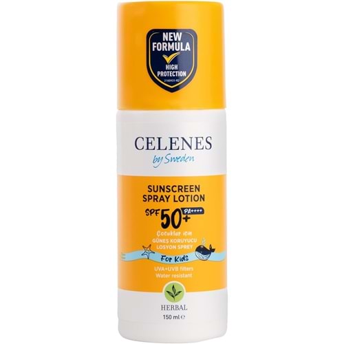 CELENES HERBAL 50 SPF ÇOCUKLAR İÇİN GÜNEŞ KORUYUCU LOSYON SPREY 150 ML