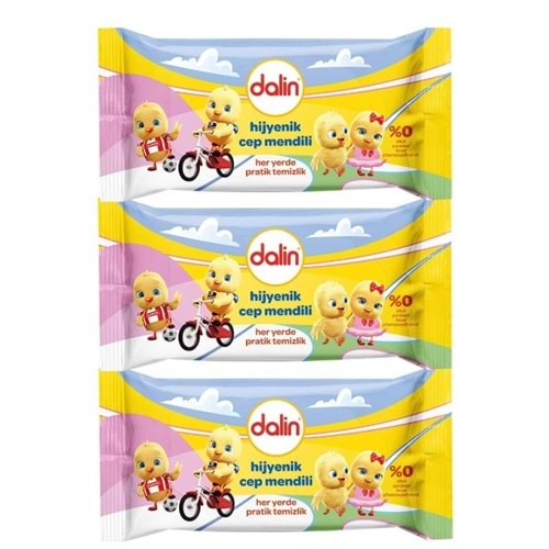 DALİN HİJYENİK CEP MENDİLİ BİSİKLETLİ 3LÜ AVANTAJLI PAKET