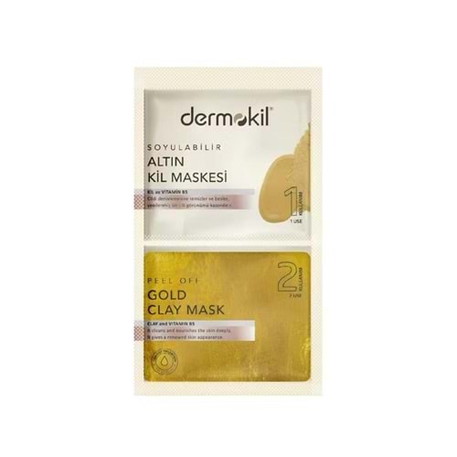 DERMOKİL SOYULABİLİR ALTIN KİL MASKESİ 7,5 ML X 2