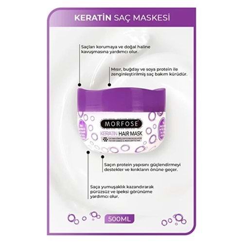 MORFOSE SAÇ MASKESİ KERATİN 500 ML