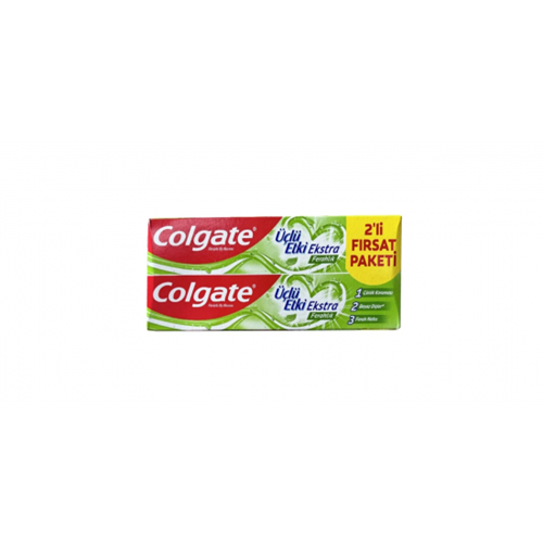 COLGATE ÜÇLÜ ETKİ EKSTRA FERAHLIK 2Lİ FIRSAT PAKETİ 2*75 ML
