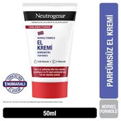 NEUTROGENA EL KREMİ PARFÜMSÜZ 50 ML