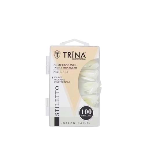 TRİNA TAKMA TIRNAK STILETTO 100LÜ 0001