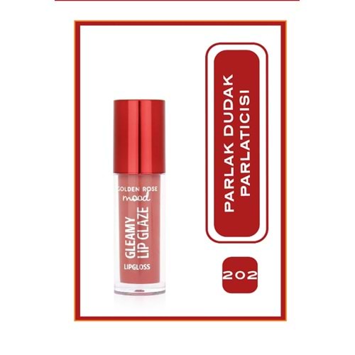 GR MOOD GLEAMY LIP GLAZE LIPGLOSS NO:202 PE.NUDE