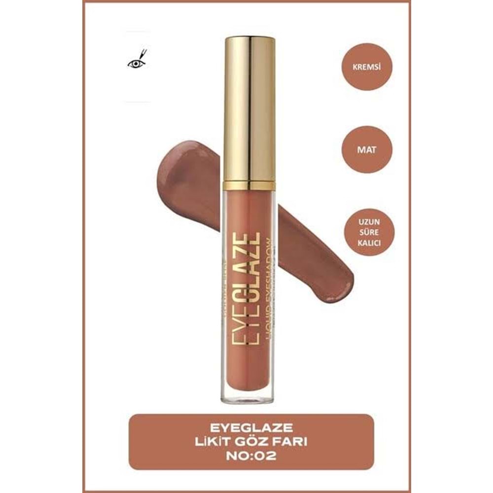 GOLDEN ROSE EYE GLAZE LIQUID EYESHADOW 02 CINNAMON