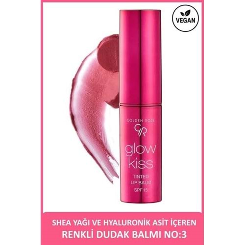 GOLDEN ROSE GLOW KISS TINTED LIP BALM 03 BERRY PINK