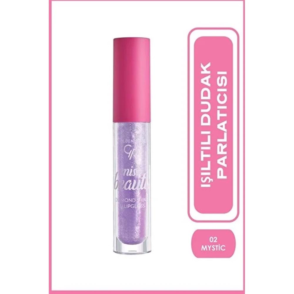 GOLDEN ROSE MISS BEAUTY DIAMOND SHINE 3D LIPGLOSS 02 MYSTIC