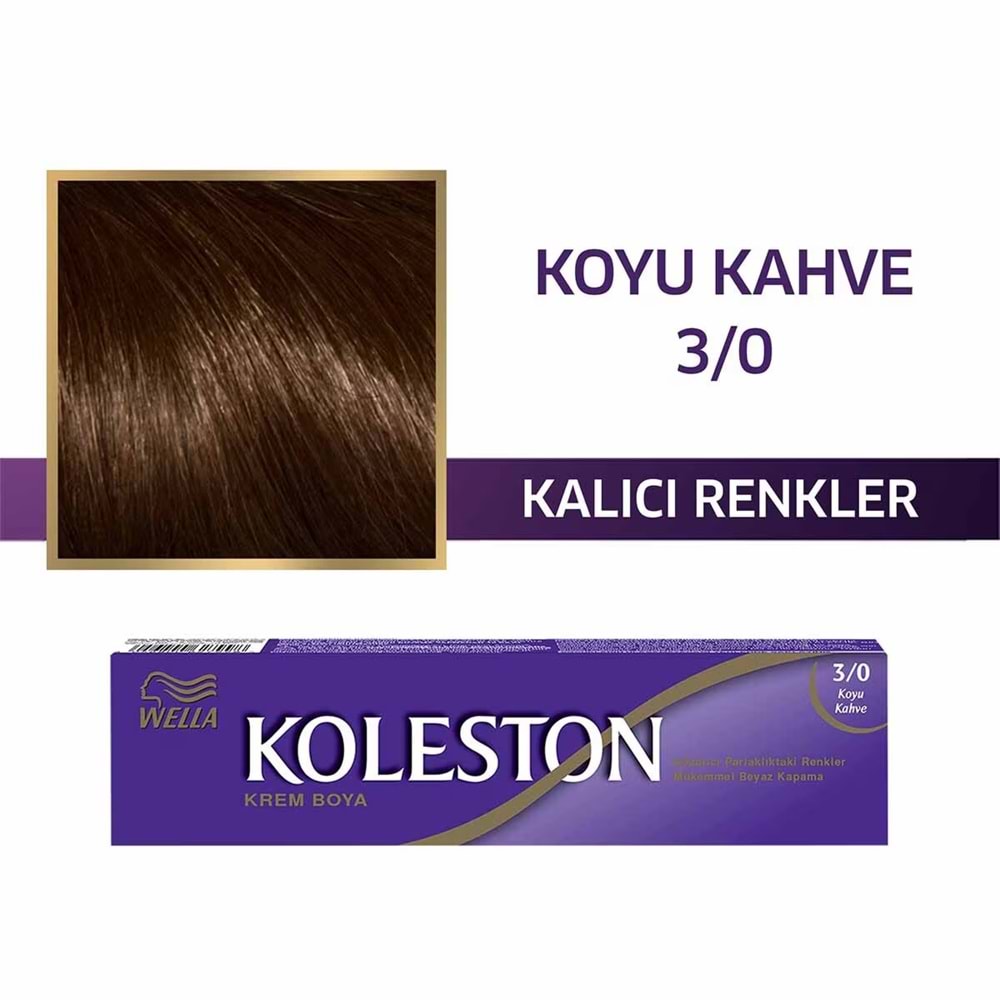 WELLA KOLESTON SİNGLE 3-0 KOYU KAHVE