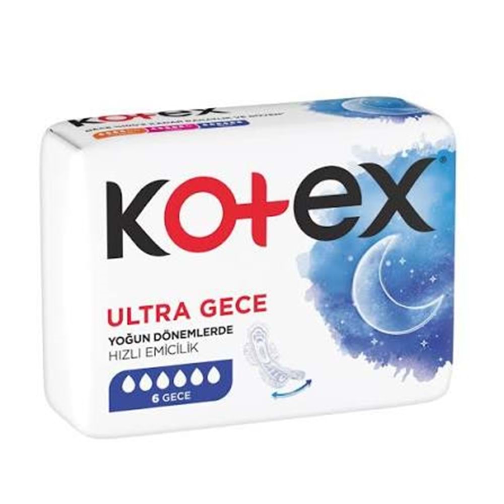 KOTEX ULTRA GECE HİJYENİK PED 6LI