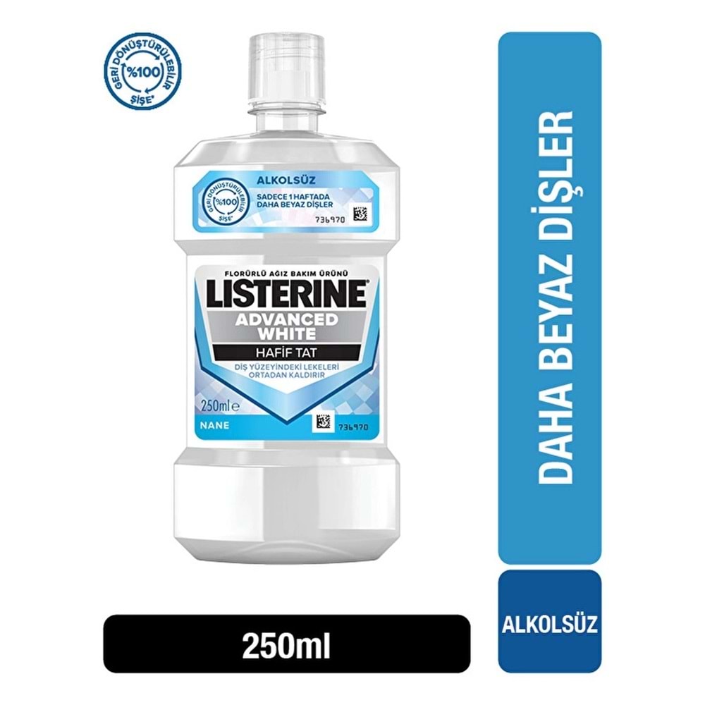 LİSTERİNE ADVANCET WHITE HAFİF TAT 250 ML