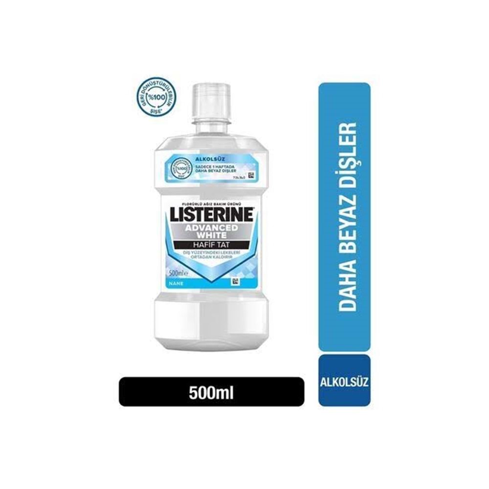LİSTERİNE ADVANCET WHITE HAFİF TAT 500 ML