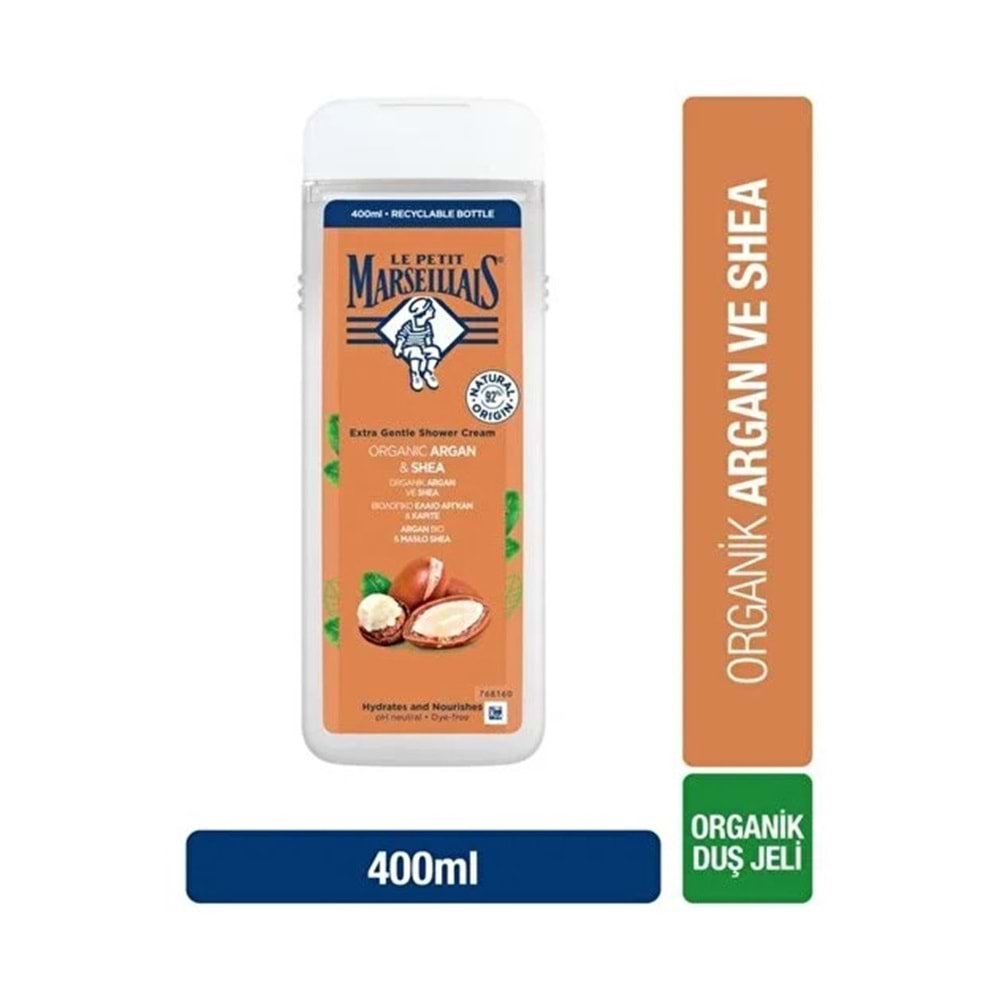 LE PETIT MARSEILLAIS ORGANİK ARGAN VE SHEA DUŞ JELİ 400 ML