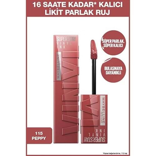 MYB LASH VINYL RUJ 115 PEPPY