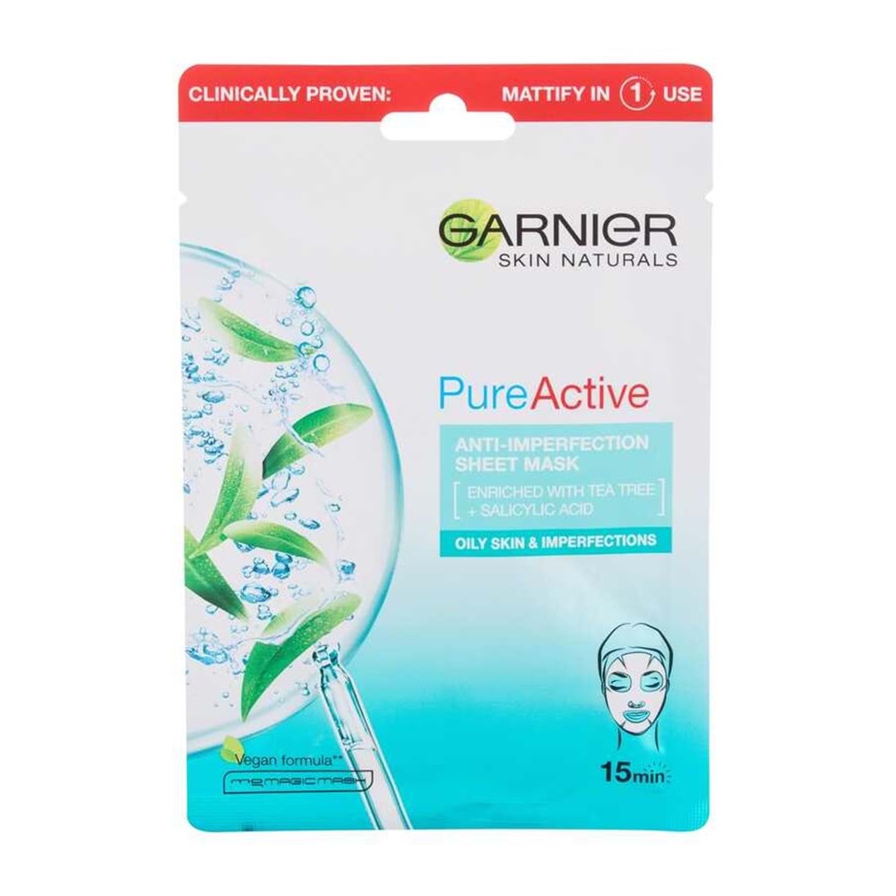 GARNIER PURE ACTIVE YÜZ MASKESİ