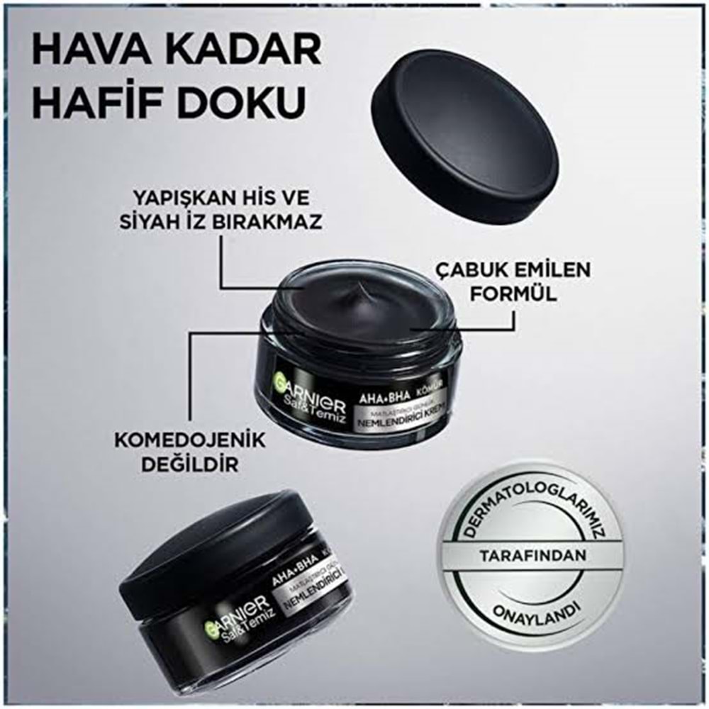 GARNIER SKIN AHA+BHA KÖMÜR NEMLENDİRİCİ KREM