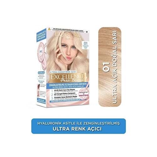 LOREAL EXCELLENCE PURE BLONDE SAÇ BOYASI 01 ULTRA AÇIK DOĞAL SARI
