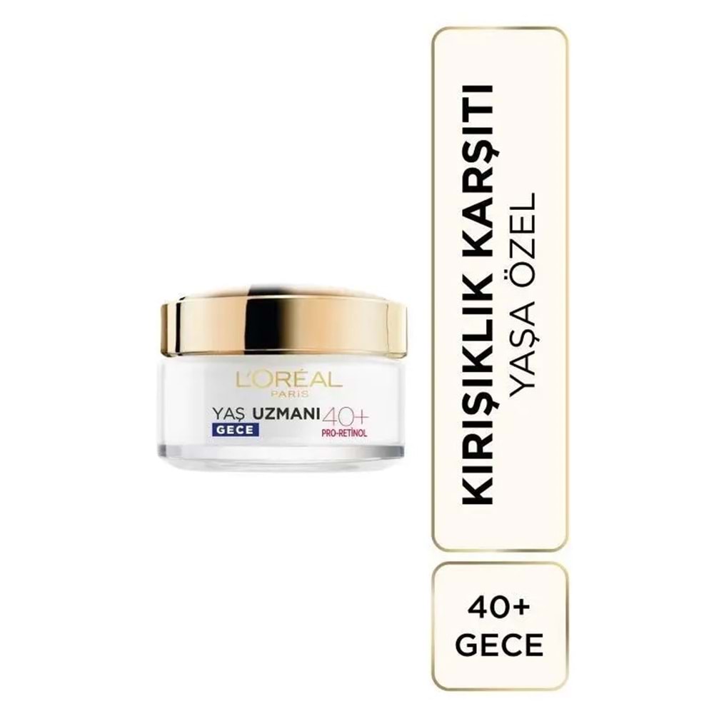 LOREAL SKIN YAŞ UZMANI 40+ YAŞ GECE KREMİ