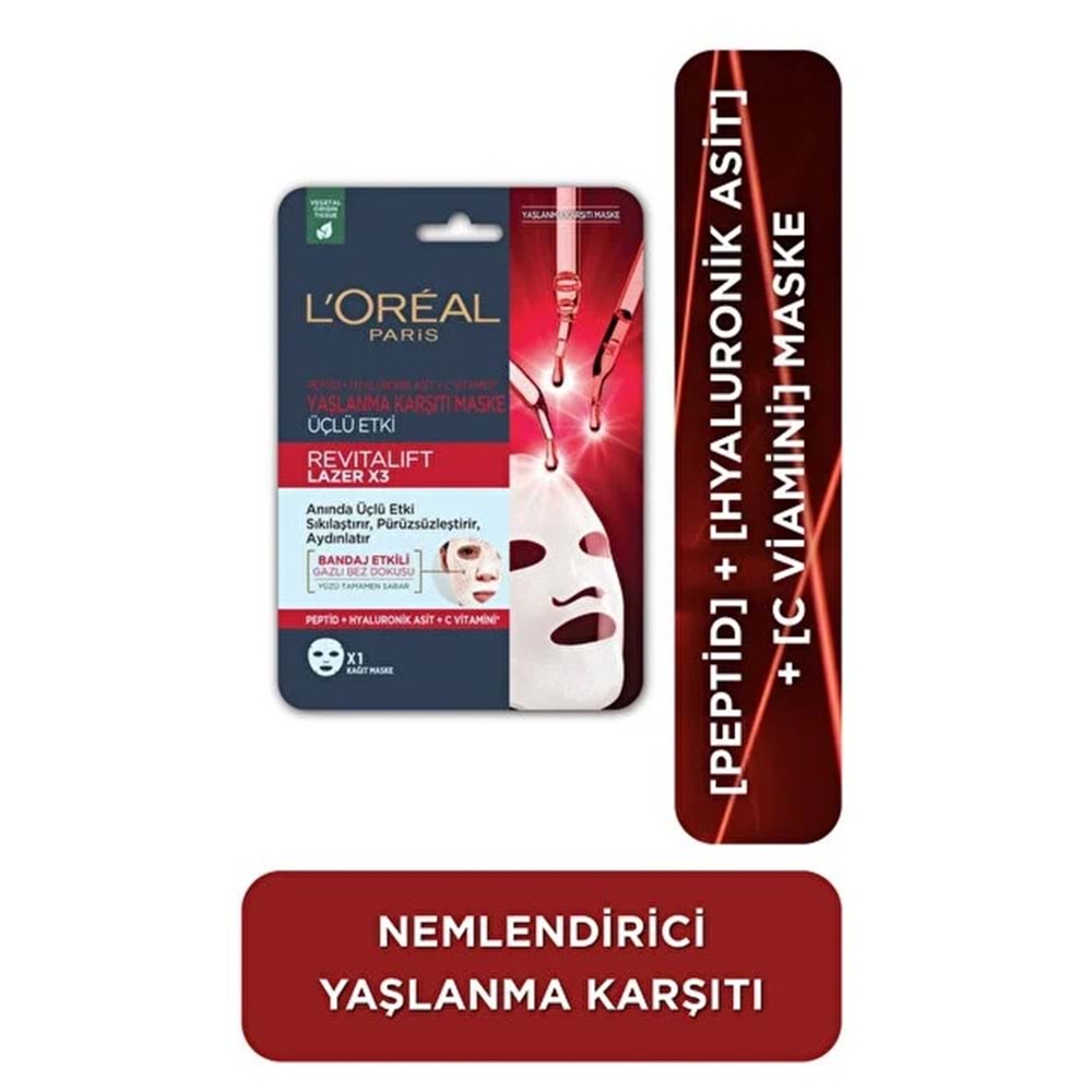 LOREAL SKIN REVIALIFT LASER YÜZ MASKESİ