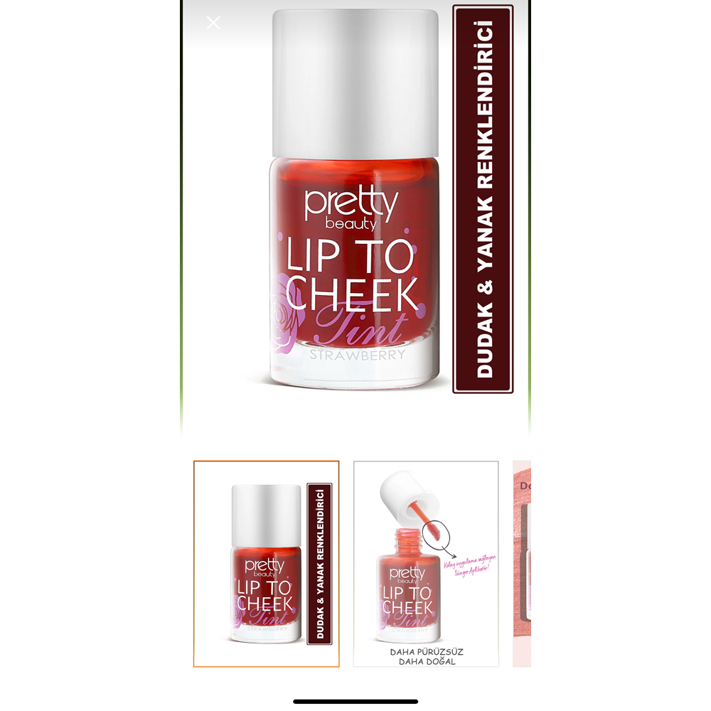 PRETTY PB-911 LIP TO CHEEK TINT STRAWBERRY