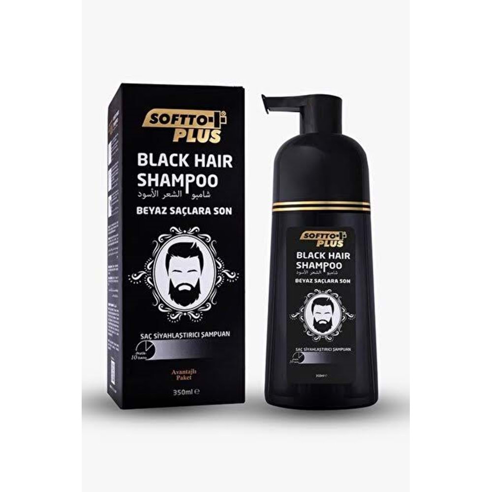 SOFTTO PLUS ŞAMPUAN BLACK 350 ML
