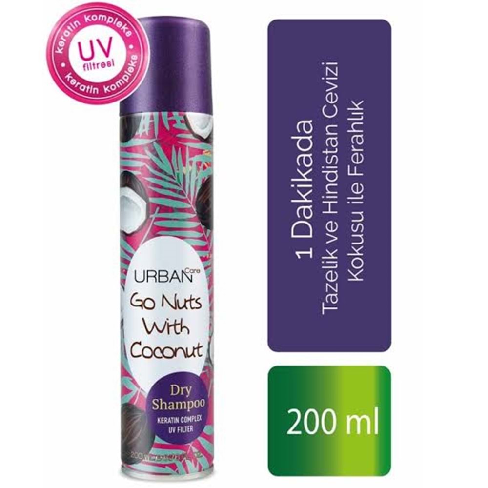URBAN CARE GO NUTS WITH COCONUT KURU ŞAMPUAN 200 ML