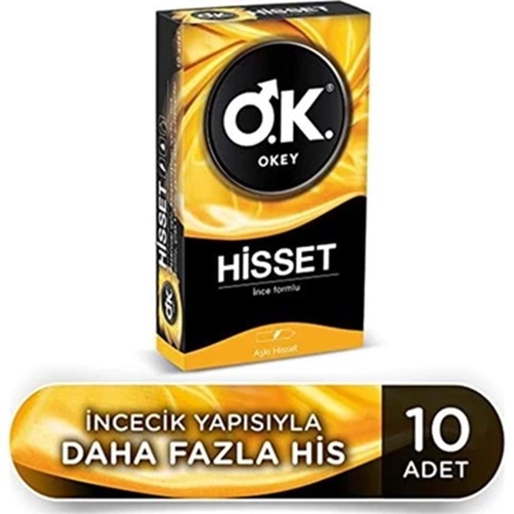 OKEY PREZERVATİF HİSSET 10LU