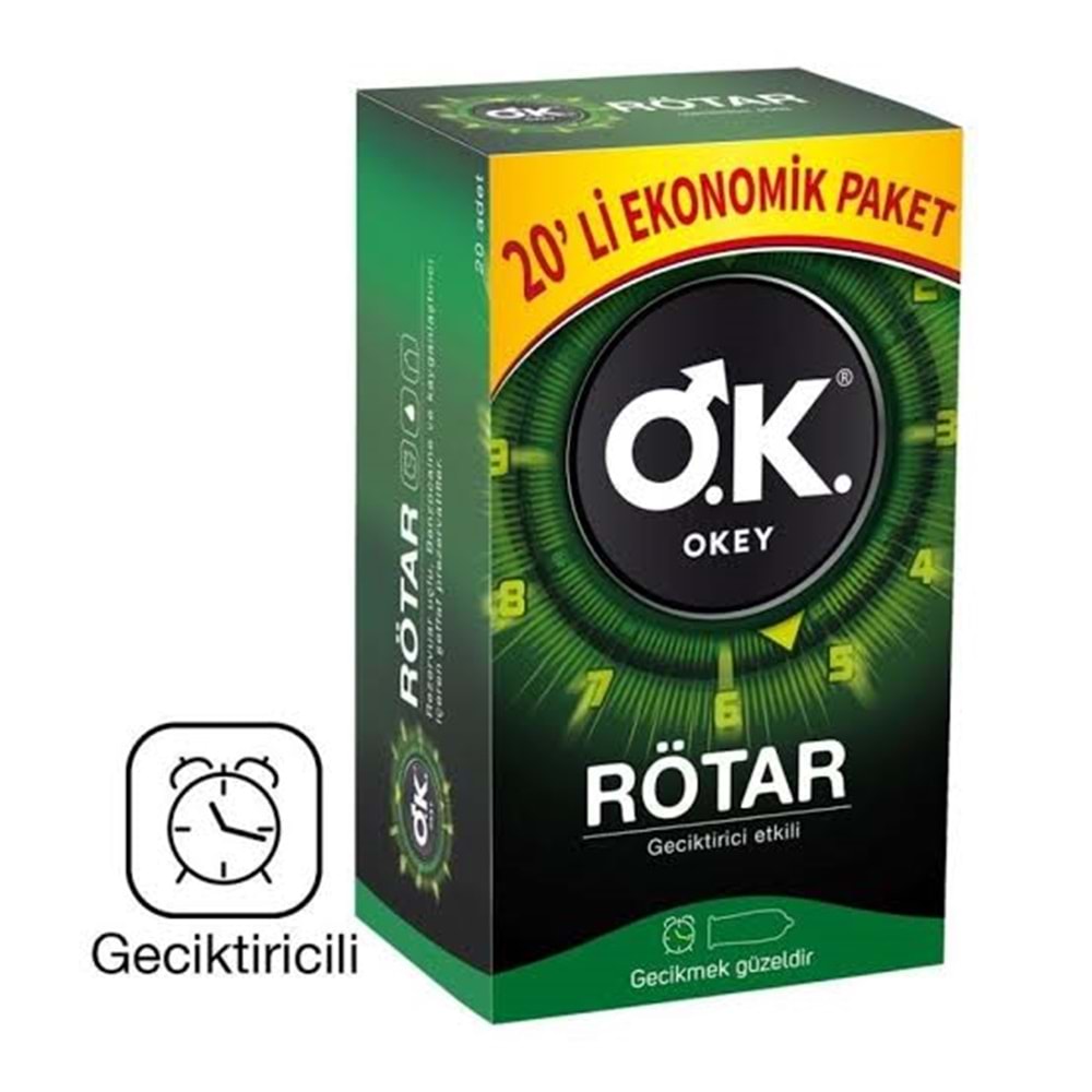 OKEY PREZERVATİF RÖTAR EKO 20Lİ