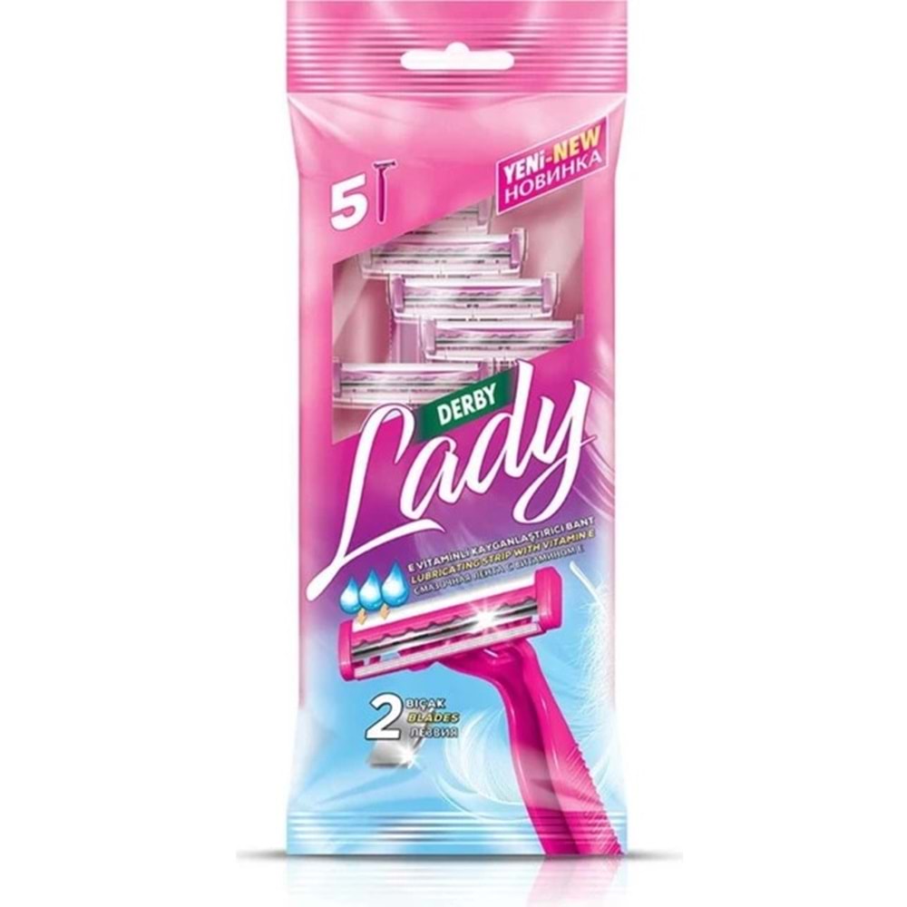 DERBY TIRAŞ BIÇAĞI 5Lİ LADY 2 BIÇAKLI POŞET