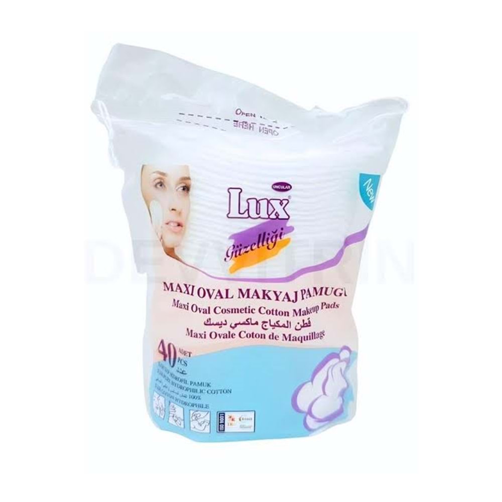 LUX KARE MAKYAJ TEMİZLEME PAMUĞU 40LI