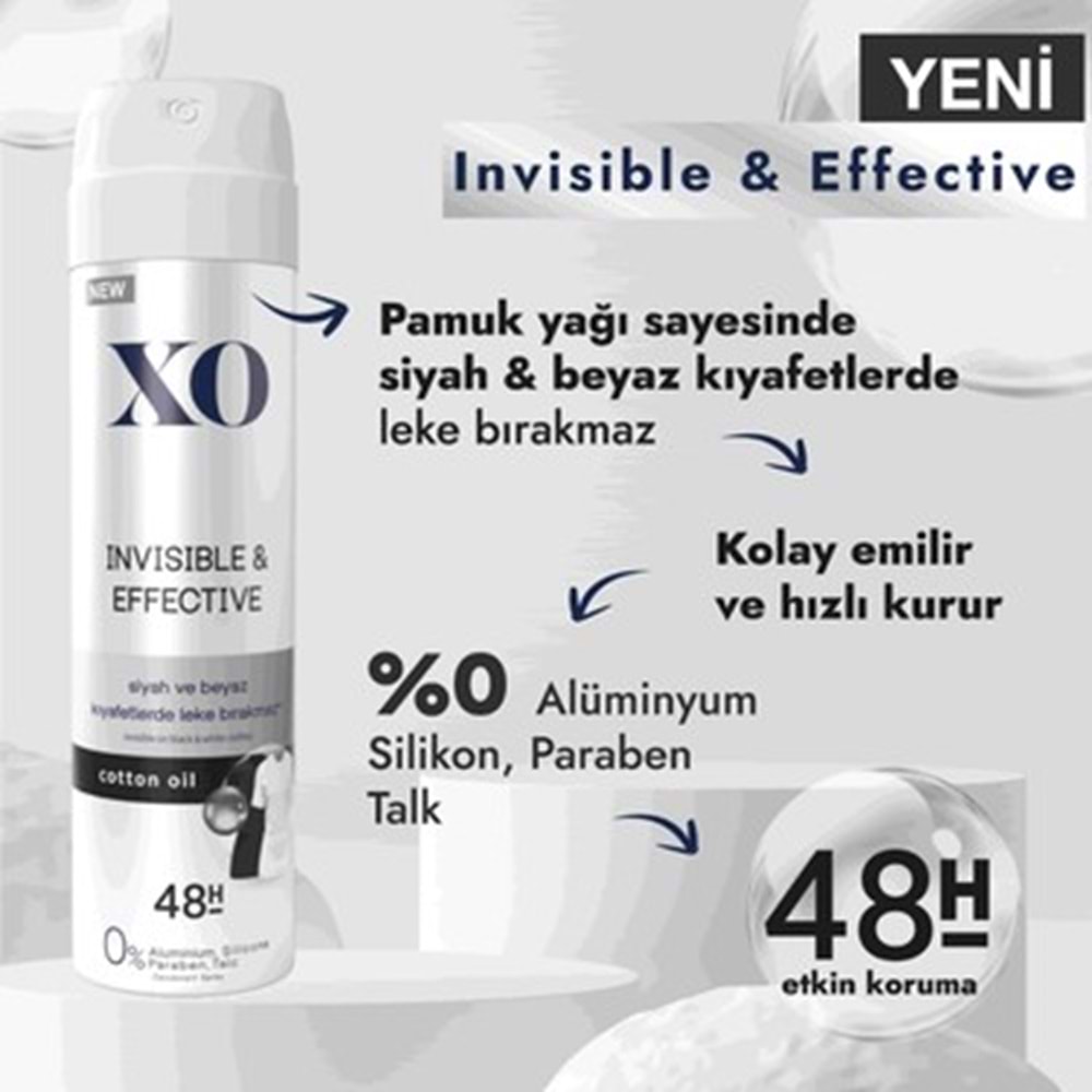 XO INVISIBLE & EFFECTIV DEO WOMEN 150 ML
