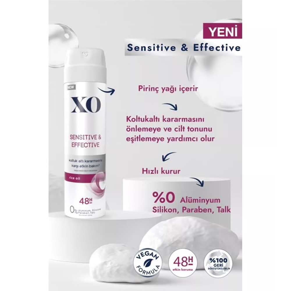 XO SENSITIVE & EFFECTIV DEO WOMEN 150 ML