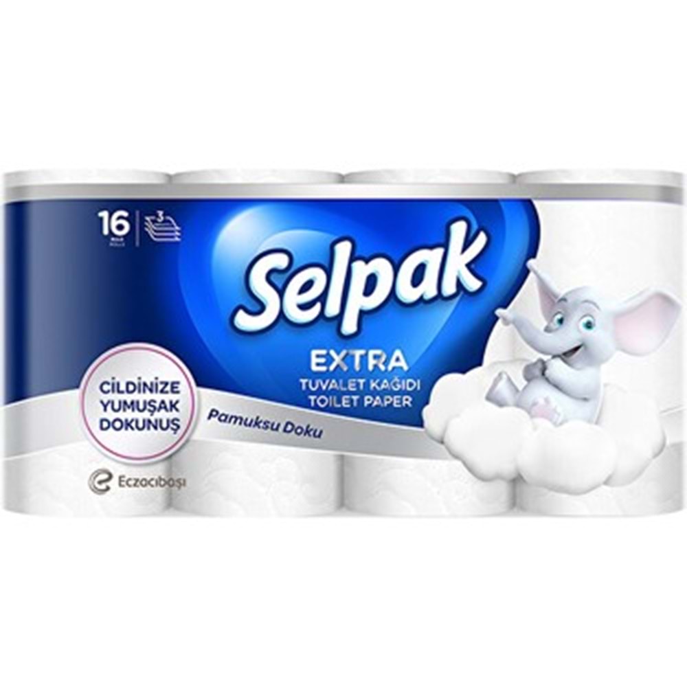 SELPAK EKSTRA PAMUKSU DOKU TUVALET KAĞIDI 16LI