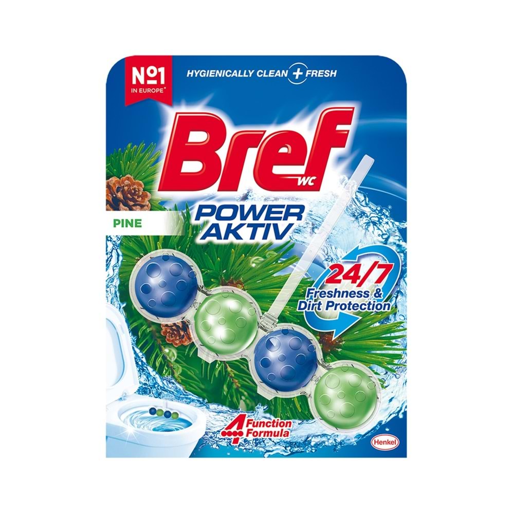 BREF POWER AKTIV ÇAM TUVALET TEMİİZLEYİCİ 50 GR