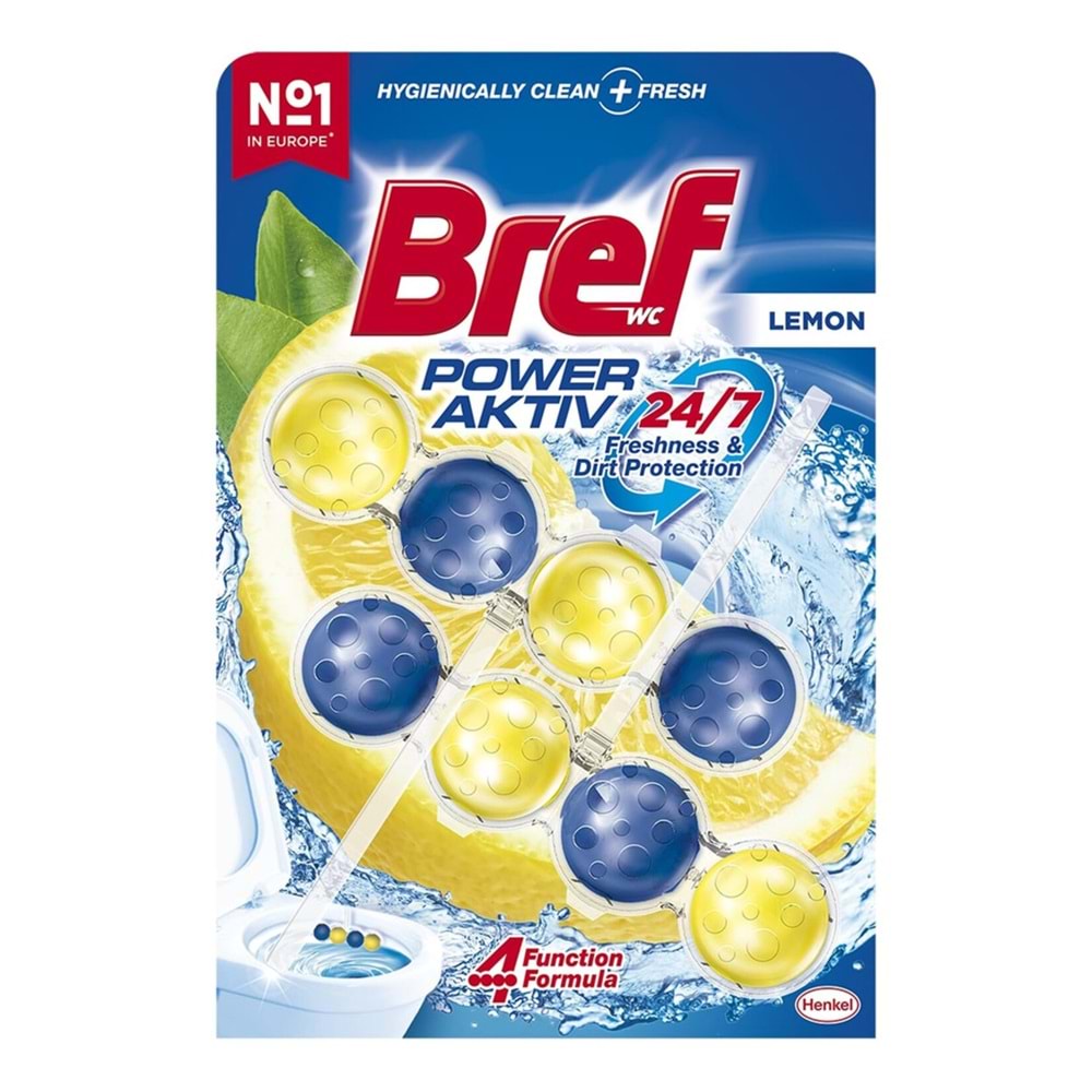 BREF POWER AKTIV LİMON TUVALET TEMİİZLEYİCİ 100 GR