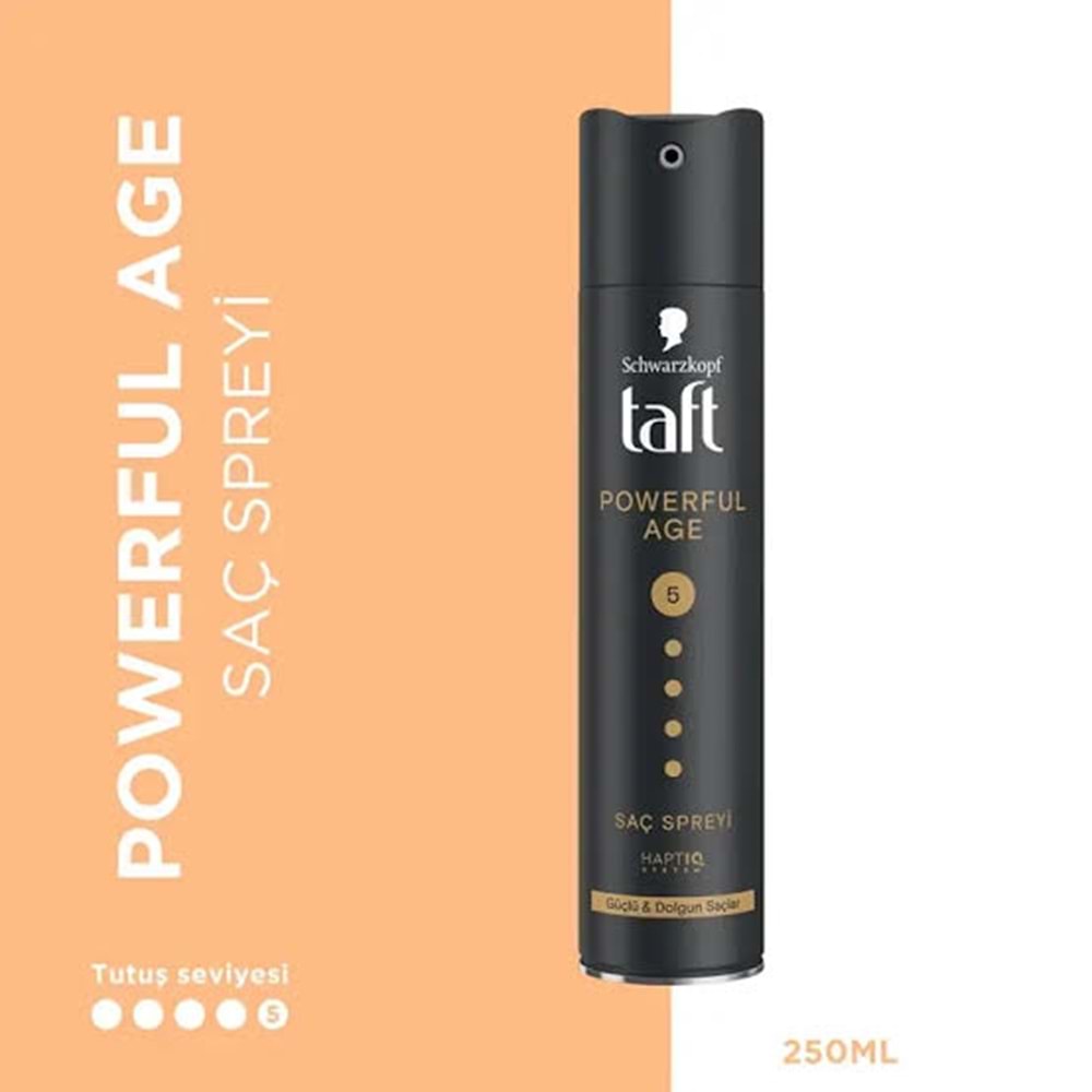 TAFT POWERFUL AGE GÜÇLÜ DOLGUN SAÇLAR SAÇ SPREYİ 250 ML