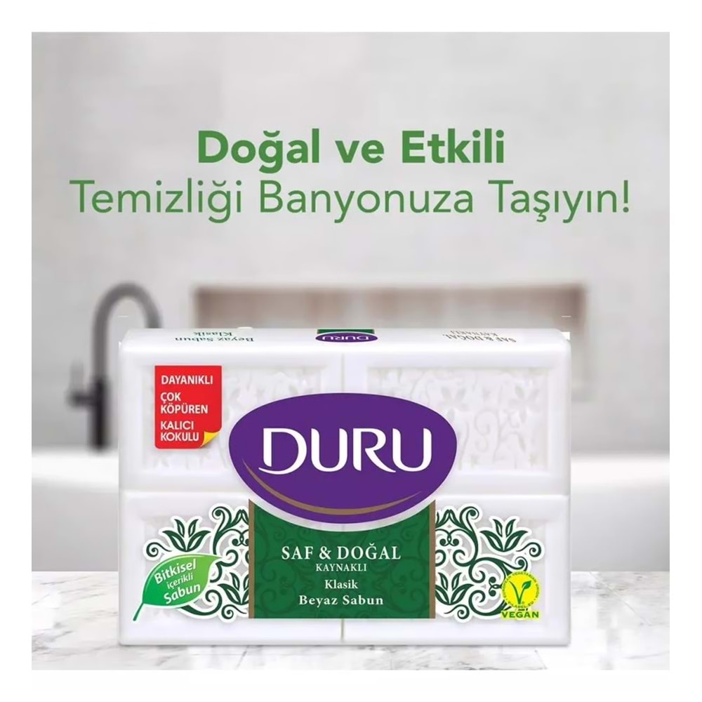 DURU SAF VE DOĞAL KLASİK SABUN 4LÜ