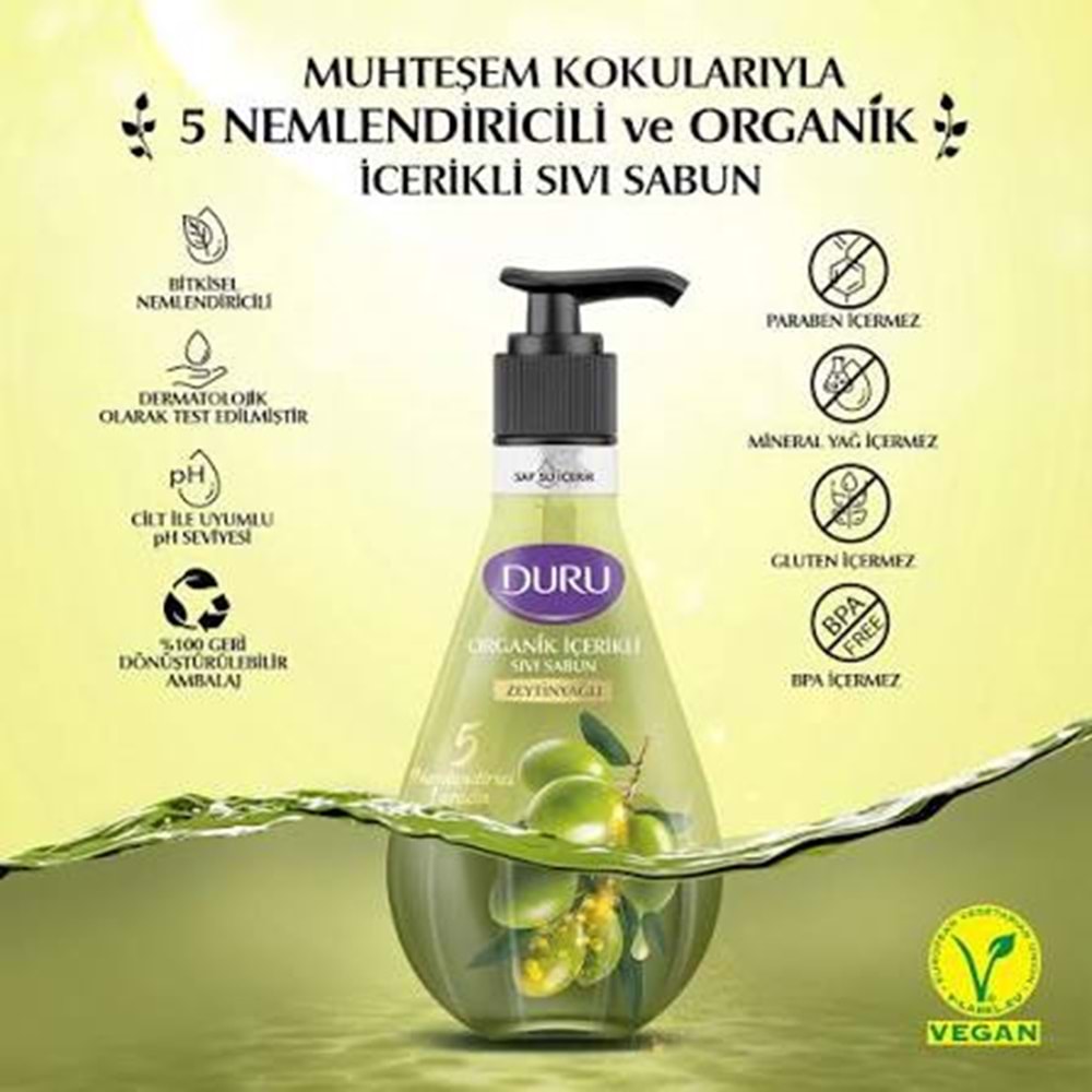 DURU ZEYTİNYAĞI SIVI SABUN 500 ML