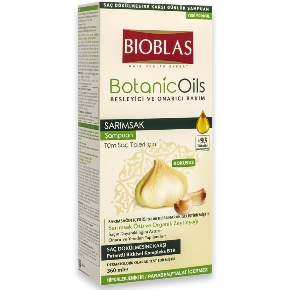 BIOBLAS BOTANIC OIL SARIMSAKLI ŞAMPUAN 360 ML