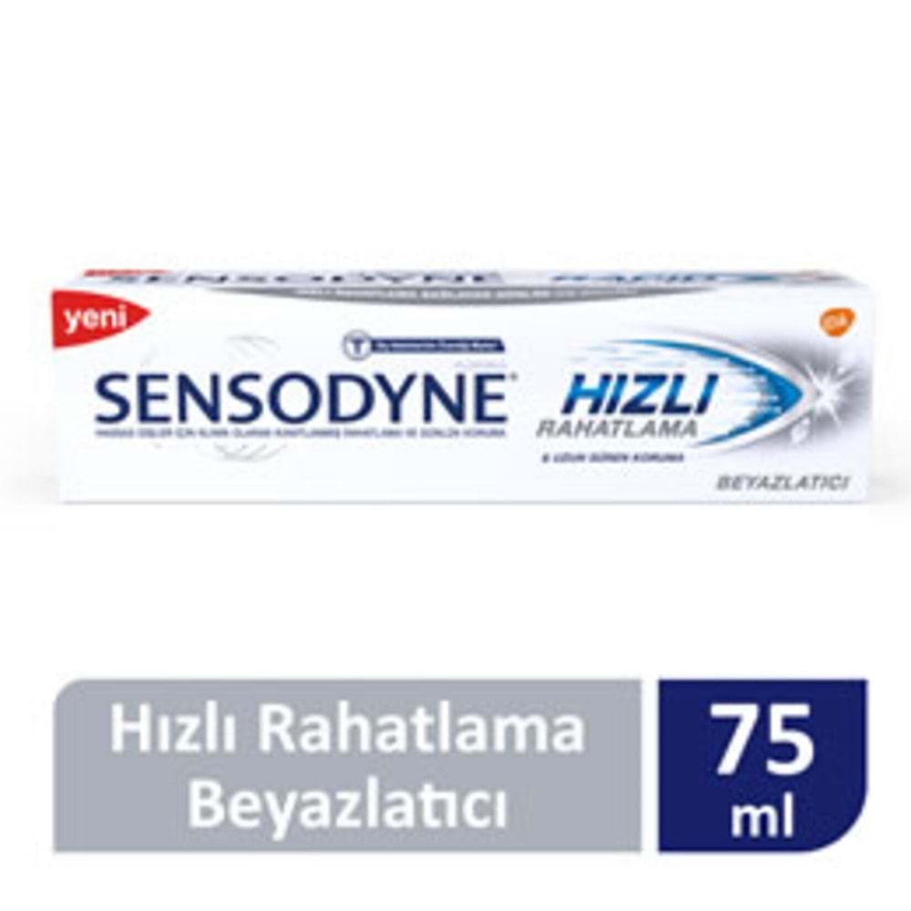 SENSODYNE HIZLI RAHATLAMA BEYAZLATICI DİŞ MACUNU 75 ML